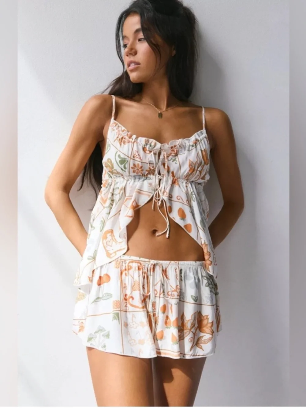Urban Outfitters Out from Under Floral Drawstring Pajama Set